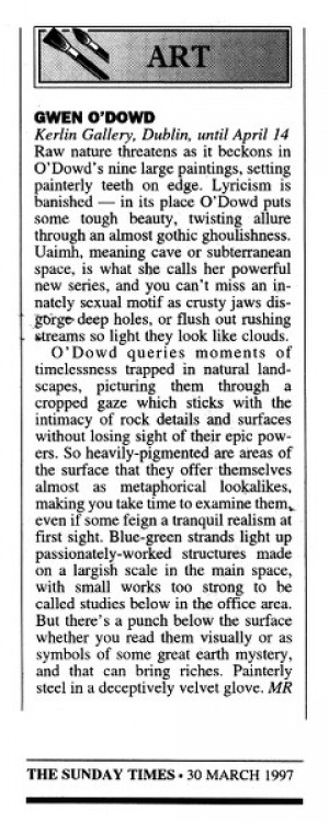 Uaimh Kerlin Sunday Times 30th March 1997jpg